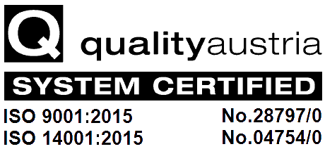 qualityaustria SYSTEM CERTIFIED ISO 9001:2015 ISO 14001:2015